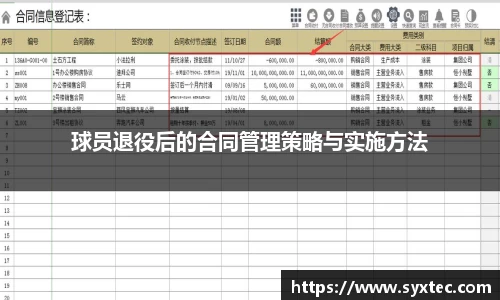 球员退役后的合同管理策略与实施方法